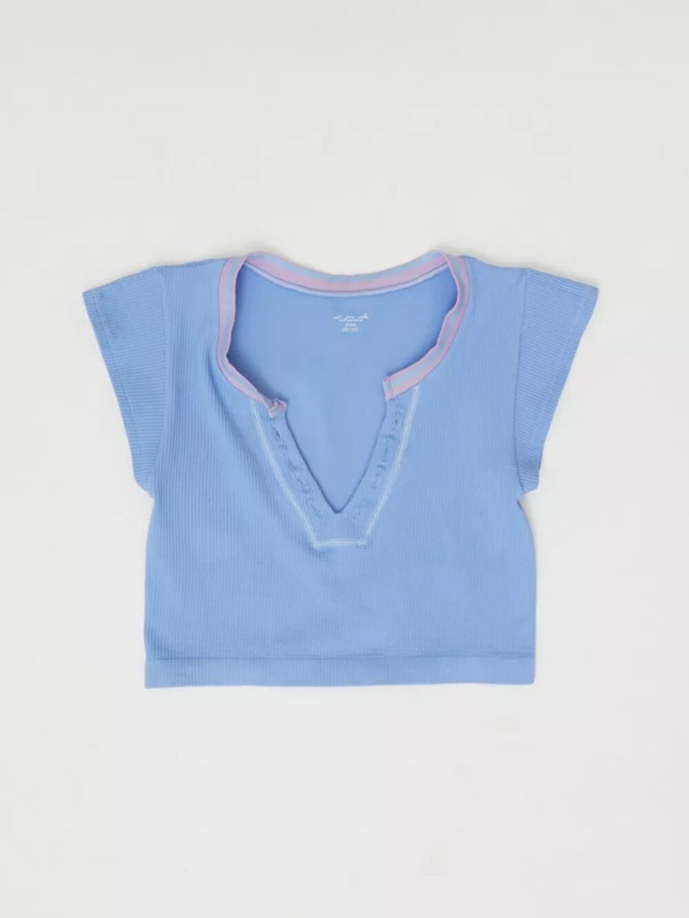 Urban Outfitters | Out From Under | Go For Gold Blue Ribbed Women's Crop Top